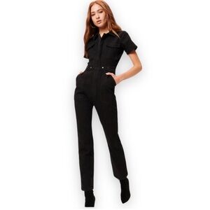 Good American Black Straight Leg Jumpsuit